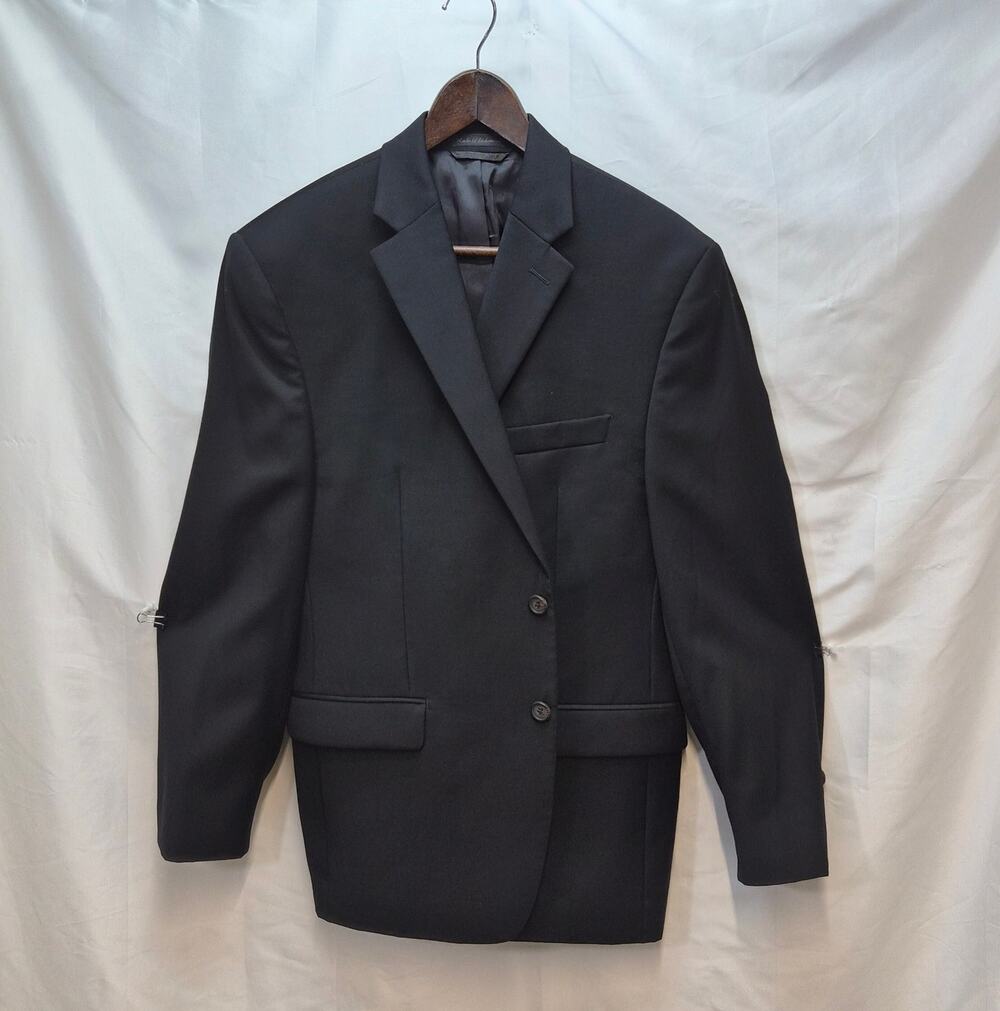 Lauren Ralph Lauren Black Wool Suit 2 Piece Blazer & Trousers Pants Mens 32 x 32
